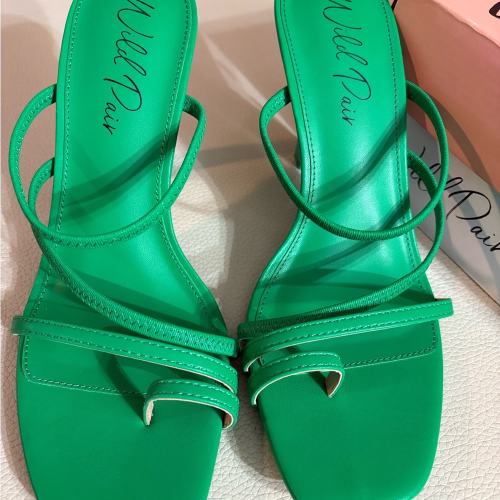 Wild Pair Vibrant Green Strappy Sandals